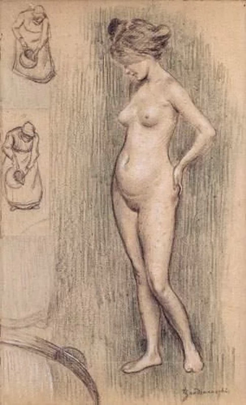 Nudo che fa toelett